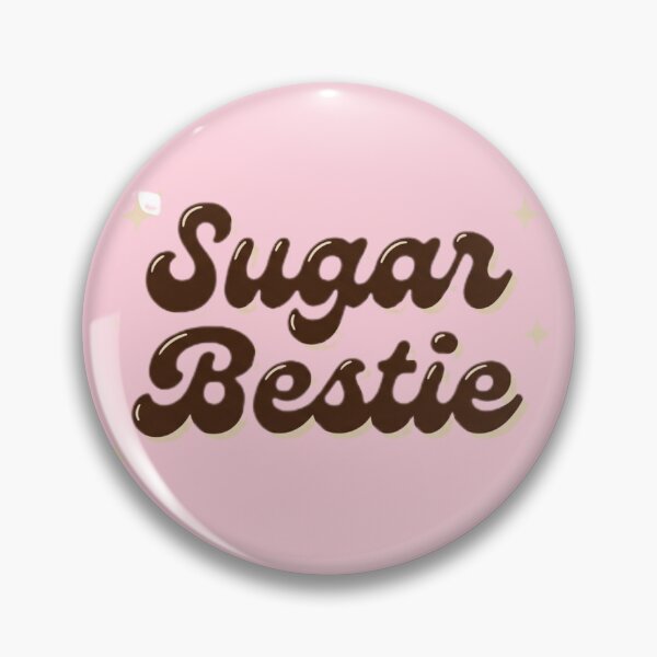 Item preview, Sugar Bestie Retro Ironic Pop Culture Typography designed and sold by Lirendesigns.
