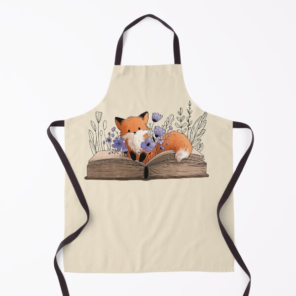 Item preview, Fox on a book with flowers designed and sold by Fran Fryberg.