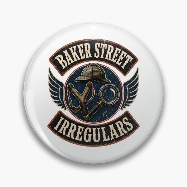 Item preview, Baker Street Irregulars Slingshot Deerstalker Hat Emblem designed and sold by Fenay Designs.