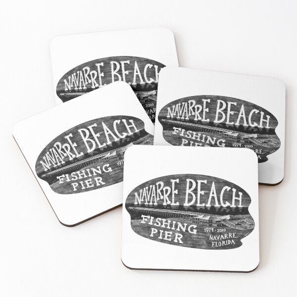 Item preview, Navarre Beach Florida Fishing Pier Label designed and sold by John Morris Illustration.
