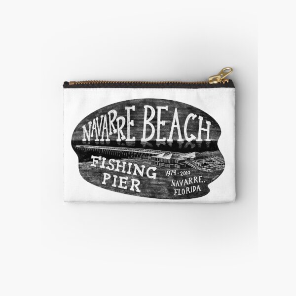 Item preview, Navarre Beach Florida Fishing Pier Label designed and sold by John Morris Illustration.