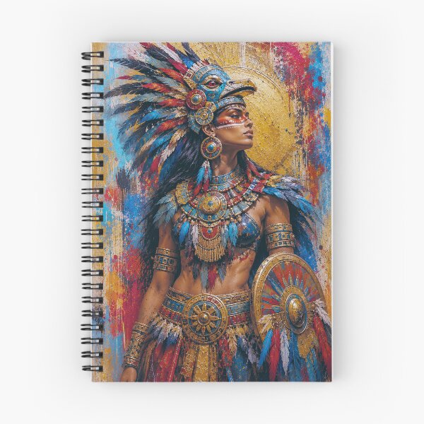 Item preview, Aztec warrior Goddess Huitzilopochtli painting. designed and sold by GalleryKauffeld.