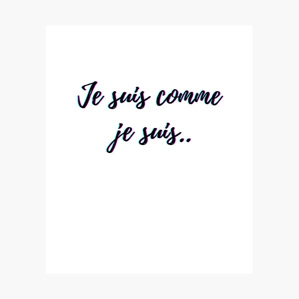 Item preview, I am what I am - popular french quotes lovers theme gifts (in white)  designed and sold by RebelliousRosee.