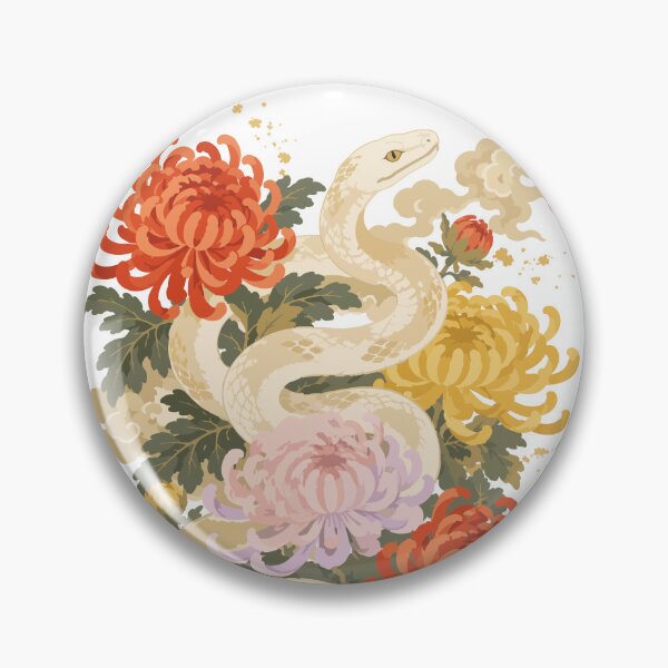 Item preview, Year of the Snake — Japanese Zodiac Floral Watercolor Art Tee designed and sold by medicalkinoko.