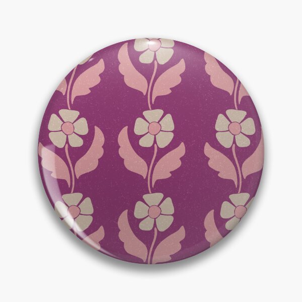 Item preview, Large Retro Scandinavian Folk Floral Berry Magenta Botanical Pattern designed and sold by DColourMuse.