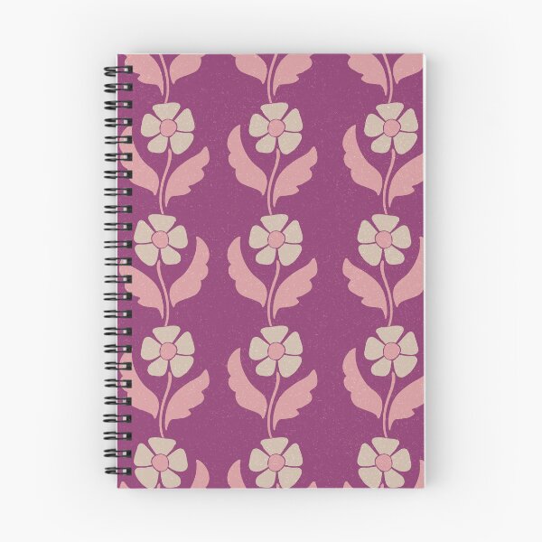Item preview, Large Retro Scandinavian Folk Floral Berry Magenta Botanical Pattern designed and sold by DColourMuse.