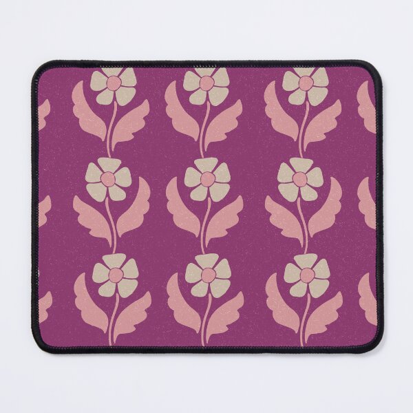 Item preview, Large Retro Scandinavian Folk Floral Berry Magenta Botanical Pattern designed and sold by DColourMuse.