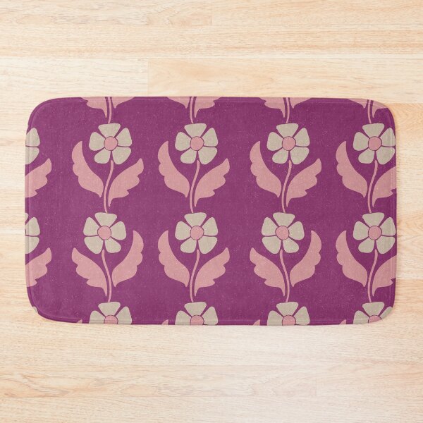 Item preview, Large Retro Scandinavian Folk Floral Berry Magenta Botanical Pattern designed and sold by DColourMuse.