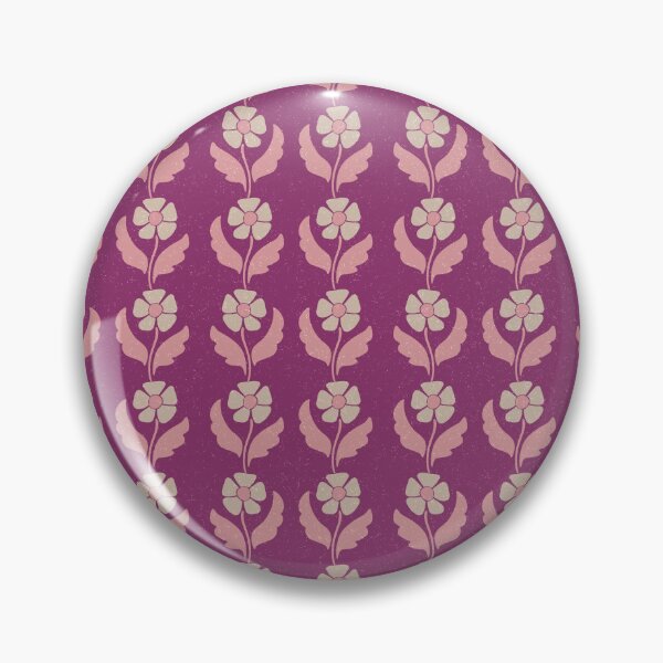Item preview, Medium Retro Scandinavian Folk Floral Berry Magenta Botanical Pattern designed and sold by DColourMuse.
