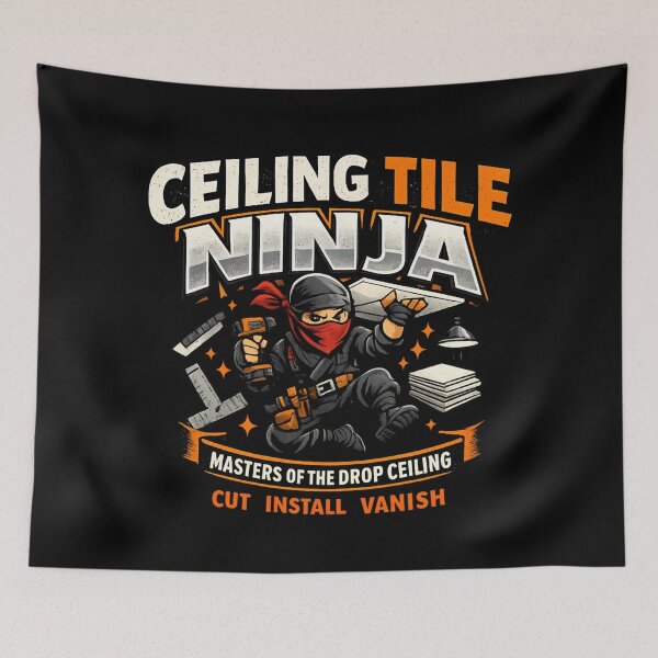 Item preview, Ceiling Tile Ninja - Funny Drop Ceiling Installer designed and sold by SidTastic .