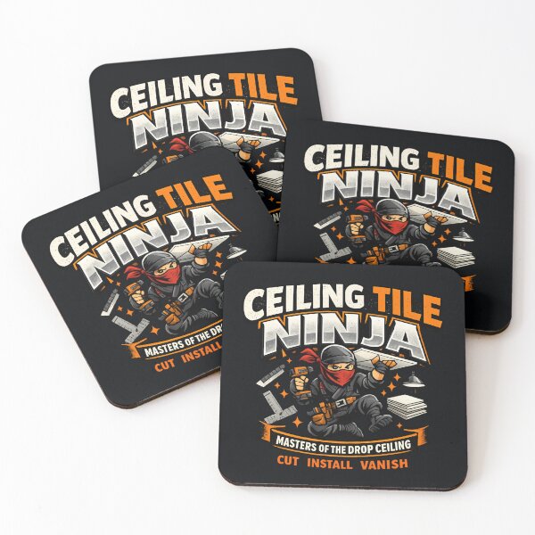 Item preview, Ceiling Tile Ninja - Funny Drop Ceiling Installer designed and sold by SidTastic .