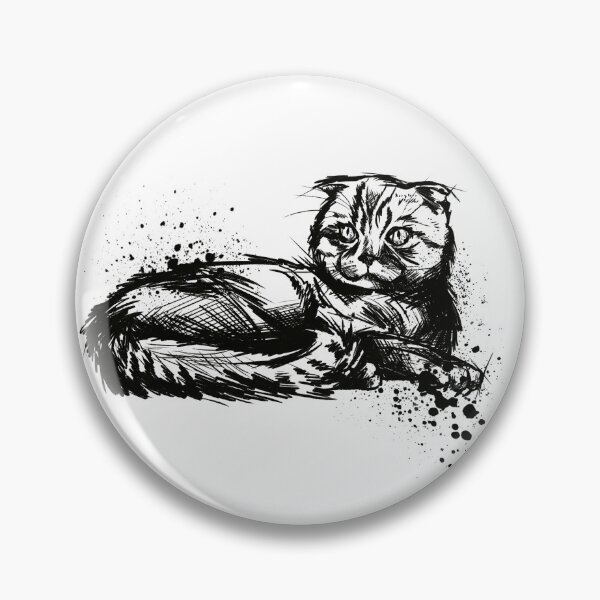 Item preview, Scottish Fold Ink Splatter Portrait designed and sold by Inkversed.