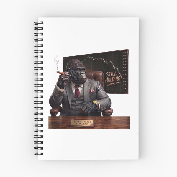 Item preview, Gorilla Investor Still Holding Stock Market Wall Street Art designed and sold by Northern Glow Art.