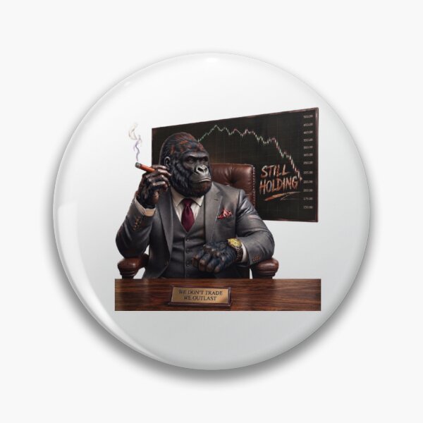 Item preview, Gorilla Investor Still Holding Stock Market Wall Street Art designed and sold by Northern Glow Art.