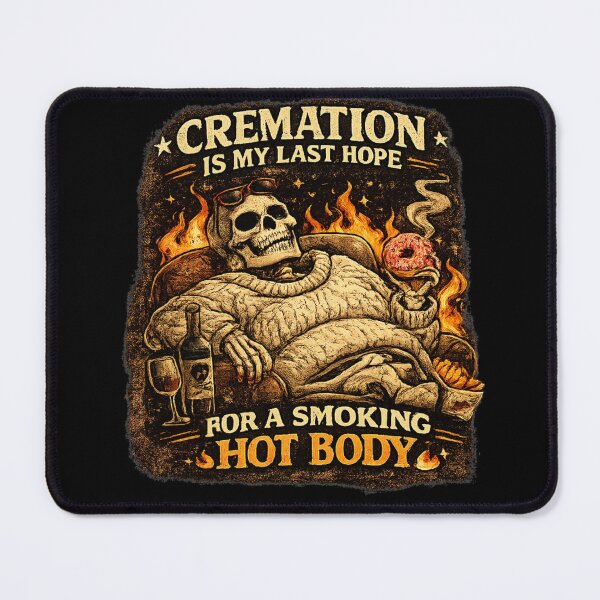 Item preview, Cremation Is My Last Hope For A Smoking Hot Body Funny Skeleton Design designed and sold by La-Nuna.