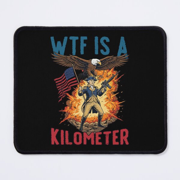Item preview, 4th of July Shirts for Men and Women WTF is Kilometer Funny Patriotic USA Tees T Shirts designed and sold by stmpdwrld.