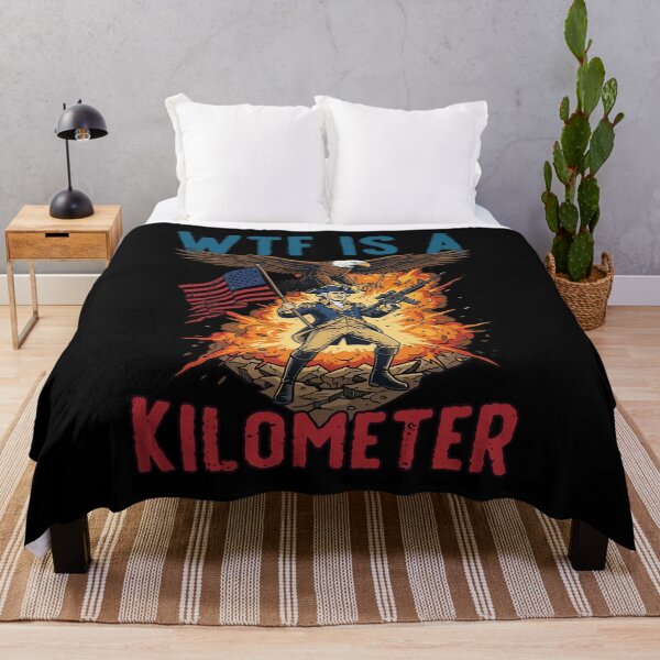 Item preview, 4th of July Shirts for Men and Women WTF is Kilometer Funny Patriotic USA Tees T Shirts designed and sold by stmpdwrld.