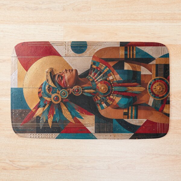 Item preview, Aztec warrior Goddess Huitzilopochtli painting. designed and sold by GalleryKauffeld.