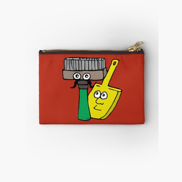 Item preview, Cute Cleaning Brush and Dustpan Cartoon | Funny Perfect Match Sticker designed and sold by MyxaART.