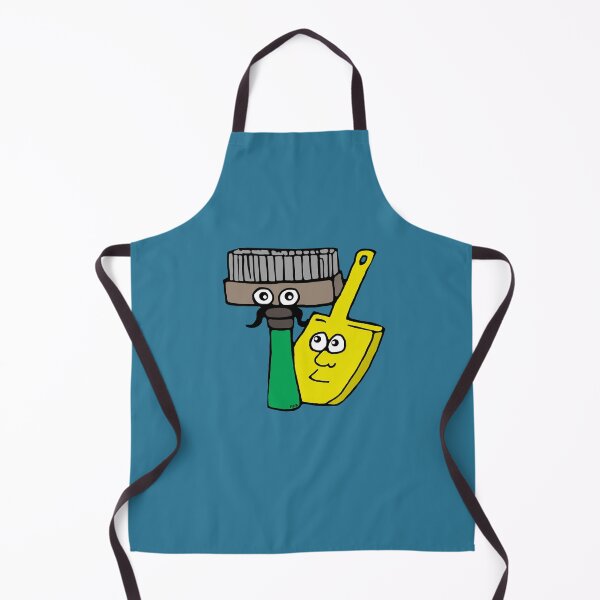 Item preview, Cute Cleaning Brush and Dustpan Cartoon | Funny Perfect Match Sticker designed and sold by MyxaART.