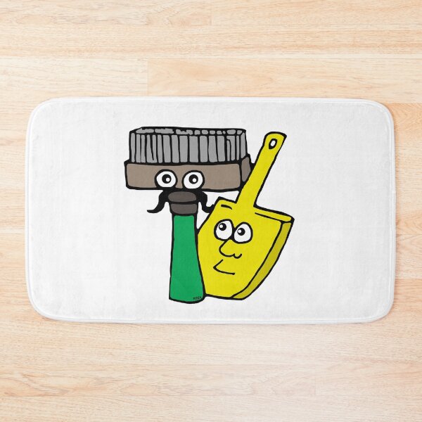 Item preview, Cute Cleaning Brush and Dustpan Cartoon | Funny Perfect Match Sticker designed and sold by MyxaART.