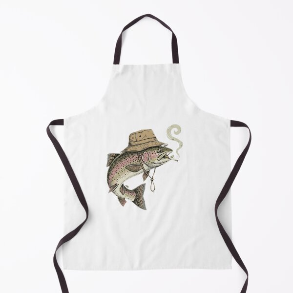 Item preview, Funny Rainbow Trout Fishing Smoking Fish designed and sold by SiarheiYur.