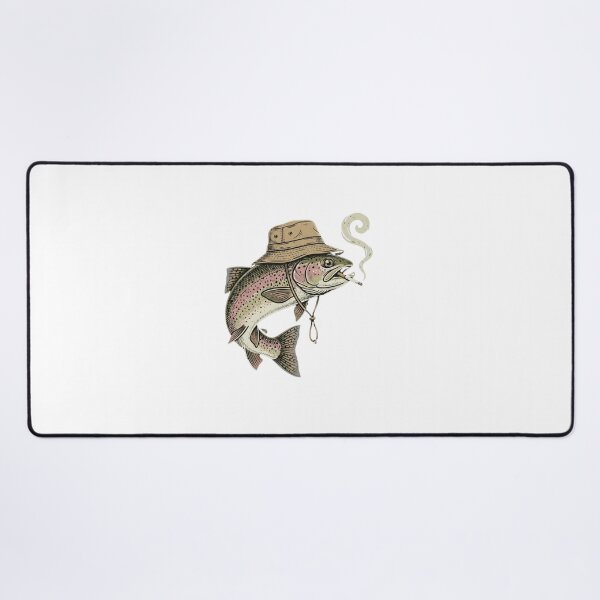 Item preview, Funny Rainbow Trout Fishing Smoking Fish designed and sold by SiarheiYur.