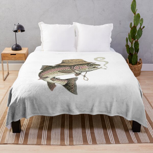Item preview, Funny Rainbow Trout Fishing Smoking Fish designed and sold by SiarheiYur.