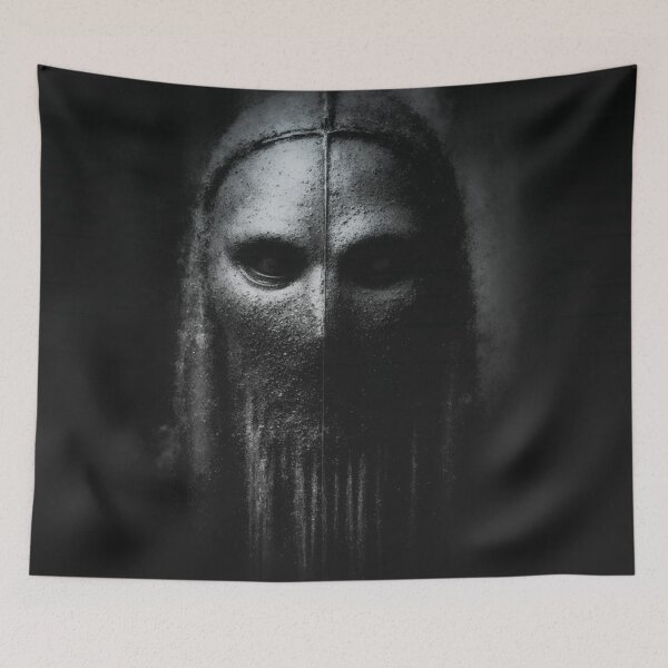 Item preview, Dissolving Dark Ash Mask Horror Portrait designed and sold by WitchyBotanicaArt.