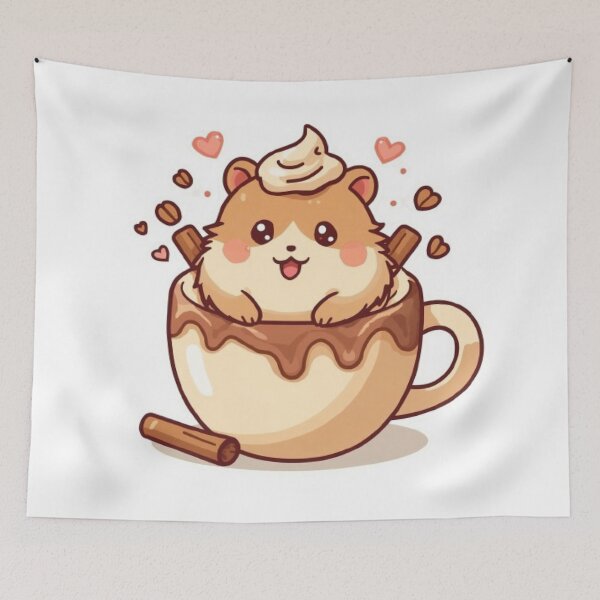 Item preview, Cute Coffee Hamster Kawaii Sticker | Cozy Coffee Lover Gift designed and sold by Stylestickers55.