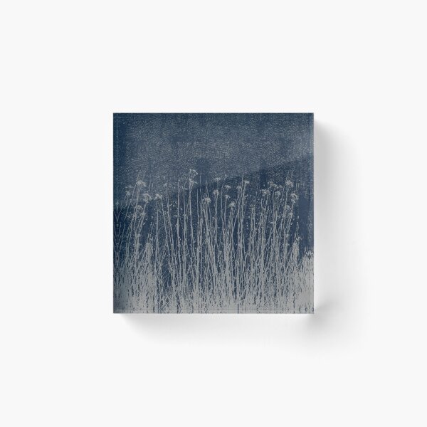 Item preview, Rustic Modern Botanical Dark Blue Warm Grey designed and sold by jocelynsart.