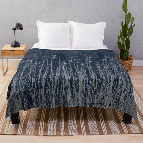 Item preview, Rustic Modern Botanical Dark Blue Warm Grey designed and sold by jocelynsart.