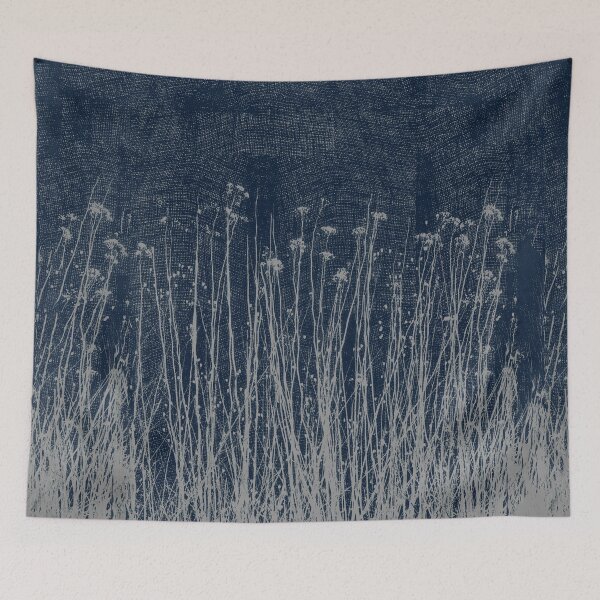 Item preview, Rustic Modern Botanical Dark Blue Warm Grey designed and sold by jocelynsart.