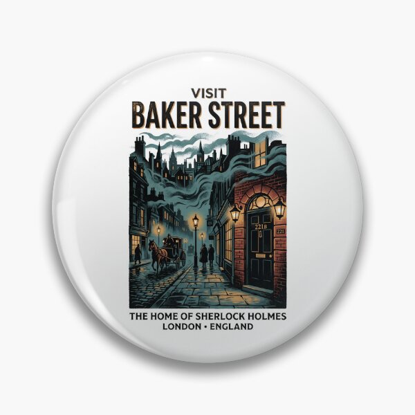 Item preview, Visit Baker Street 221B Home of Sherlock Holmes Vintage designed and sold by Fenay Designs.