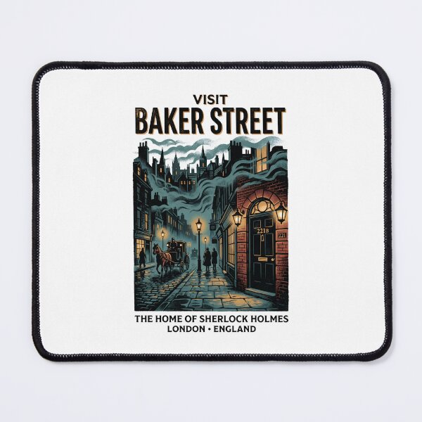 Item preview, Visit Baker Street 221B Home of Sherlock Holmes Vintage designed and sold by Fenay Designs.