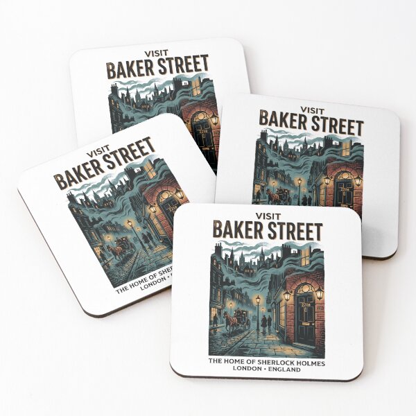 Item preview, Visit Baker Street 221B Home of Sherlock Holmes Vintage designed and sold by Fenay Designs.