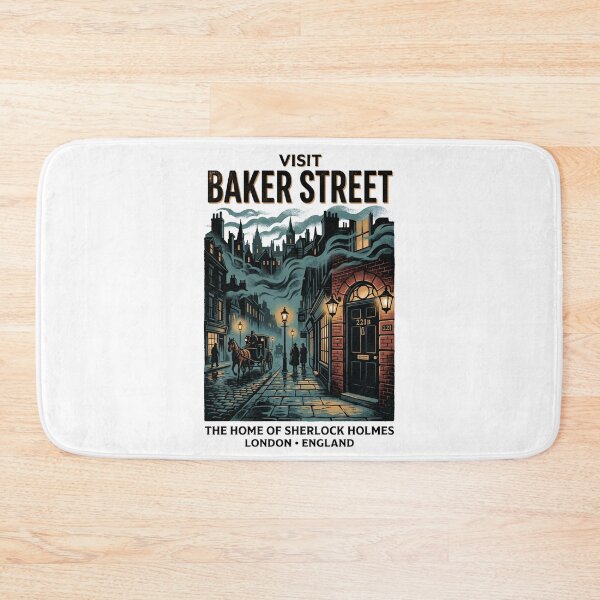 Item preview, Visit Baker Street 221B Home of Sherlock Holmes Vintage designed and sold by Fenay Designs.
