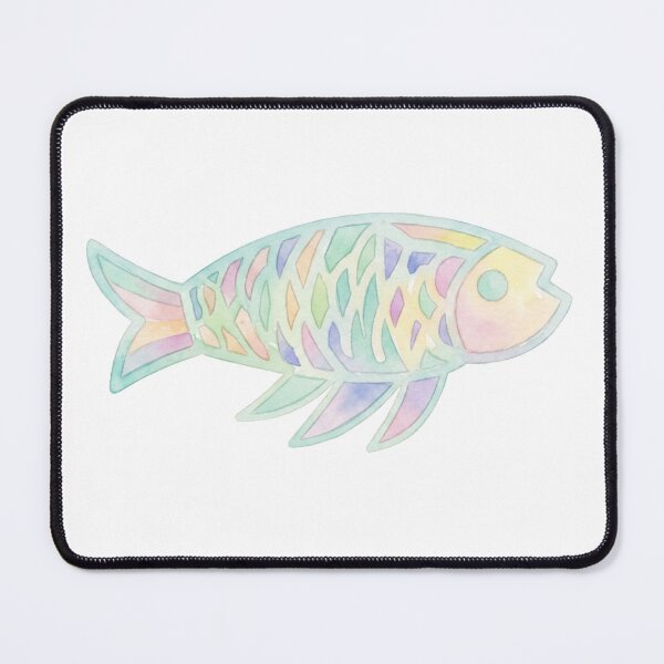Item preview, Korean Traditional Pastel Fish Watercolor Pattern designed and sold by Yiruda-Art.