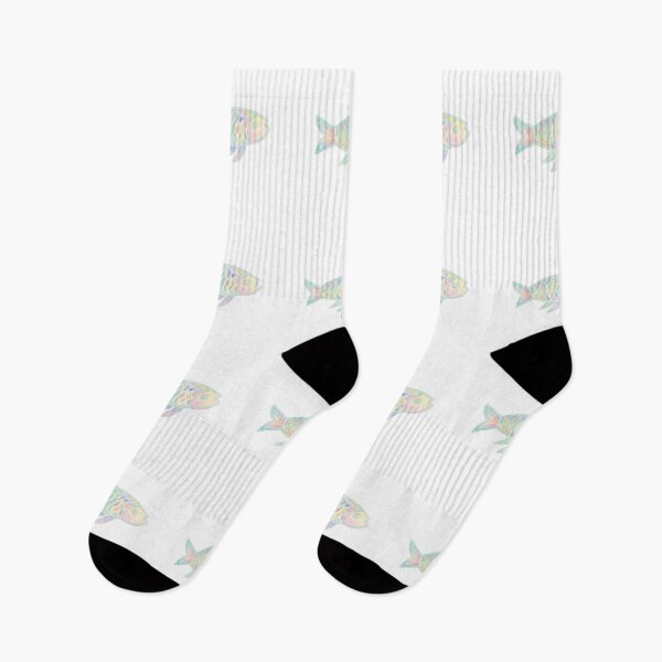 Item preview, Korean Traditional Pastel Fish Watercolor Pattern designed and sold by Yiruda-Art.