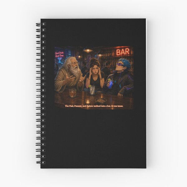 Item preview, The Tense Pub: Past, Present, and Future Grammar Pun designed and sold by MerchYouSearch.