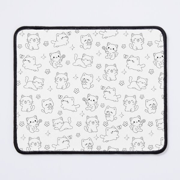 Item preview, Cute Kawaii Cat Seamless Pattern Adorable Cat Wallpaper & Surface Design designed and sold by BlumeArt.