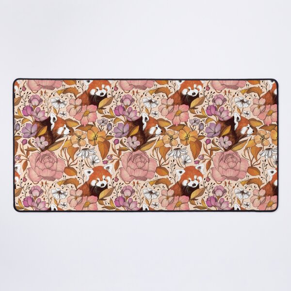 Item preview, Red panda with flowers designed and sold by LixyDesign.