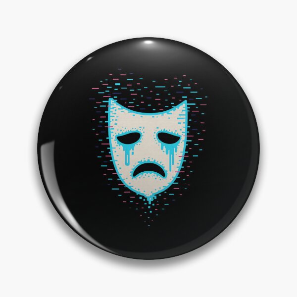 Item preview, Corrupted Mask – Neon Crying Face designed and sold by JupiterGlitchEmpire.