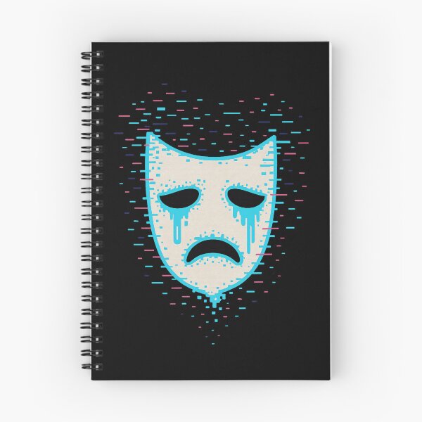 Item preview, Corrupted Mask – Neon Crying Face designed and sold by JupiterGlitchEmpire.