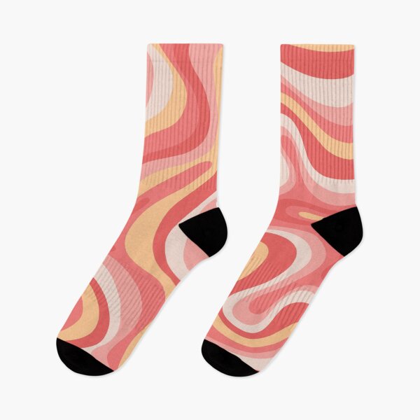Item preview,  Liquid Swirl Retro Abstract in pinks  tones, Light Blush, Cream, and White designed and sold by Differenceee.