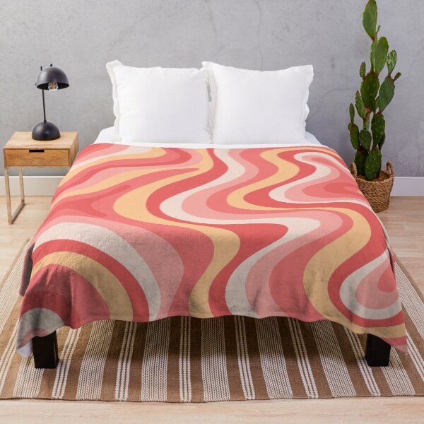 Item preview, Liquid Swirl Retro Abstract in pinks tones, Light Blush, Cream, and White designed and sold by Differenceee.
