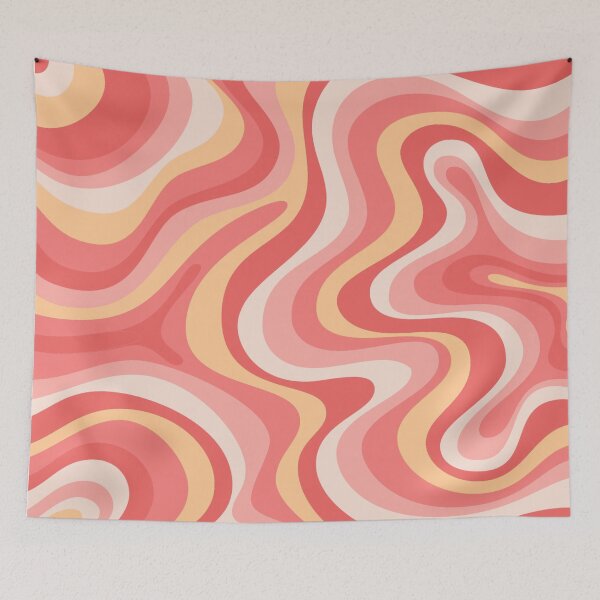Item preview,  Liquid Swirl Retro Abstract in pinks  tones, Light Blush, Cream, and White designed and sold by Differenceee.