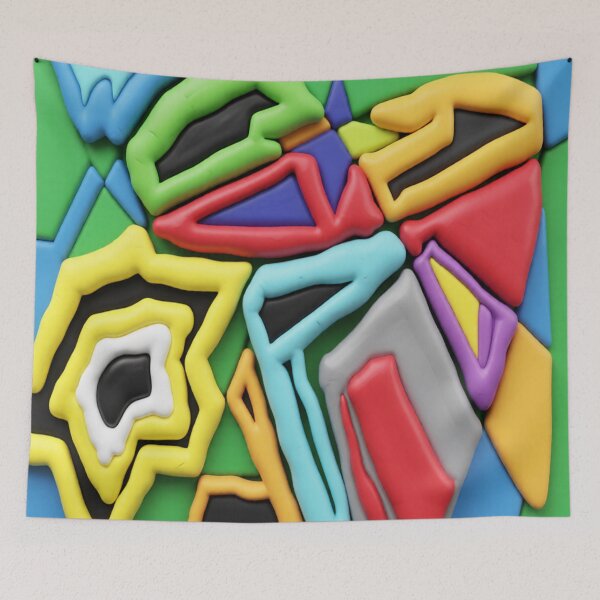 Item preview, jumbled C colorful geometric abstract design designed and sold by SmashingDeals.