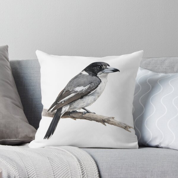 Item preview, Grey Butcherbird Watercolour Illustration designed and sold by Jaruart.