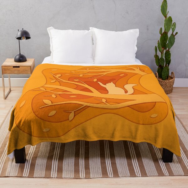 Item preview, Autumn Cat in Paper Cut Forest designed and sold by CozyLittleShop.